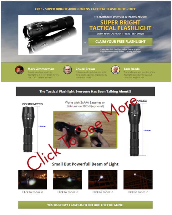 flashlight ecommerce funnel